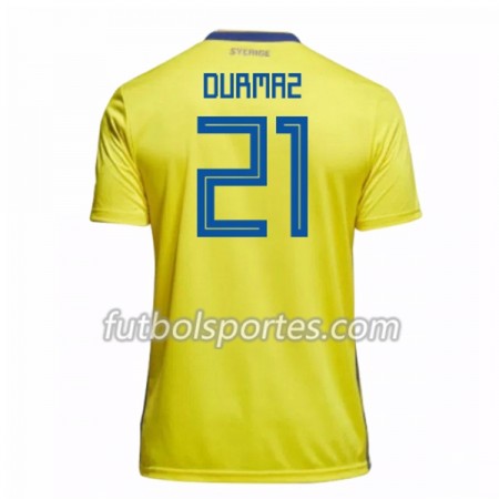 Camisetas Suecia Durmaz 21 Primera Equipacion Mundial 2018